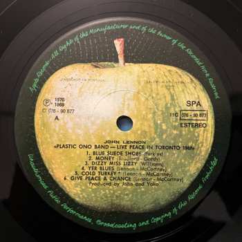 LP The Plastic Ono Band: Live Peace In Toronto 1969