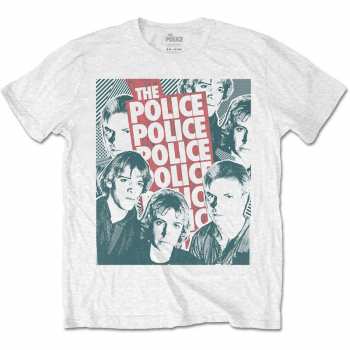 Merch The Police: T-shirt Half-tone Faces 
