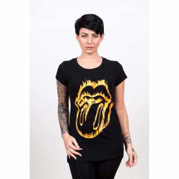 Merch The Rolling Stones: Women's T-shirt Flaming Tongue 