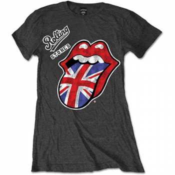 Merch The Rolling Stones: Women's T-shirt Vintage British Tongue 
