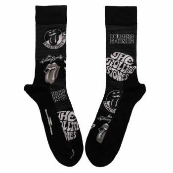 Merch The Rolling Stones: Ankle Socks Mono Logo The Rolling Stoness 