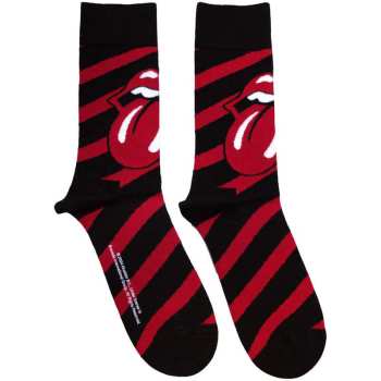Merch The Rolling Stones: The Rolling Stones Unisex Ankle Socks: Stripes (black) (uk Size 4 - 7) 36 - 42