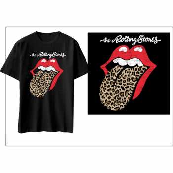 Merch The Rolling Stones: T-shirt Leopard Print Tongue 