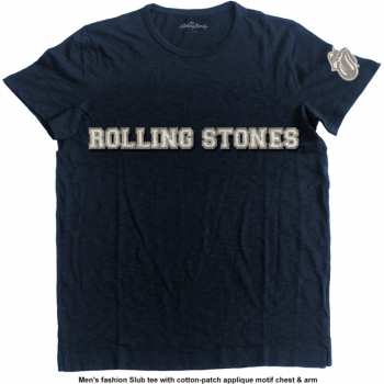 Merch The Rolling Stones: Embroidered T-shirt Logo The Rolling Stones & Tongue 