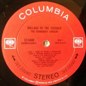 LP The Romanoff Singers: Ballads Of The Cossack