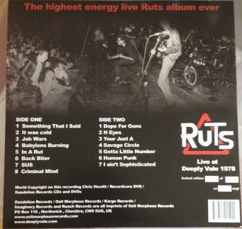LP The Ruts: Live At Deeply Vale 1978 CLR | LTD | NUM