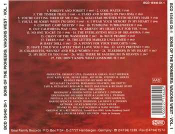 4CD/Box Set The Sons Of The Pioneers: Wagons West