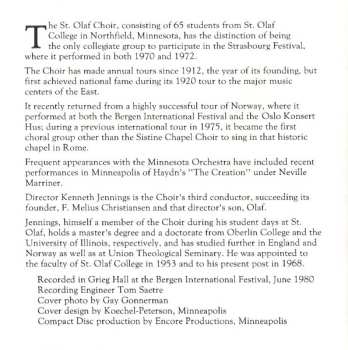 CD The St. Olaf Choir: Reflections Of Norway