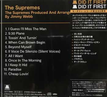 CD The Supremes: The Supremes Produced And Arranged By Jimmy Webb