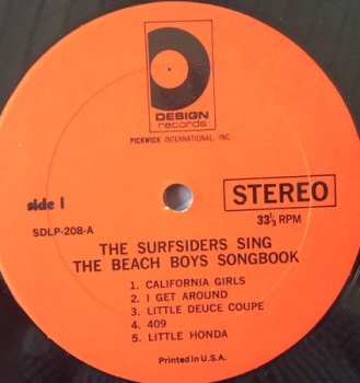 LP The Surfsiders: The Surfsiders Sing The Beach Boys Songbook