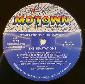 LP The Temptations: The Temptations Sing Smokey LTD