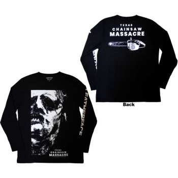 Merch The Texas Chainsaw Massacre: The Texas Chainsaw Massacre Unisex Long Sleeve T-shirt: Leather Face (back Print) (small) S