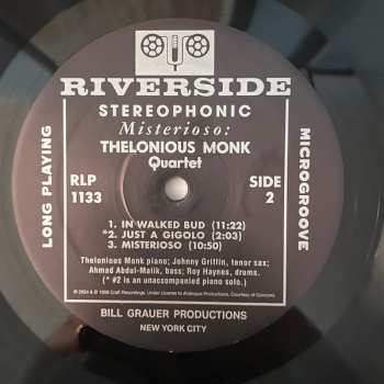 LP The Thelonious Monk Quartet: Misterioso
