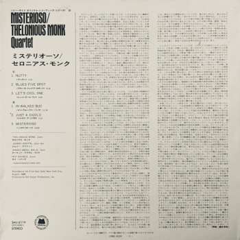 LP The Thelonious Monk Quartet: Misterioso