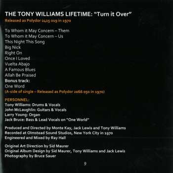 CD The Tony Williams Lifetime: (Turn It Over)
