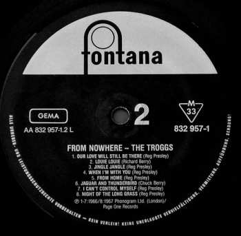 LP The Troggs: From Nowhere