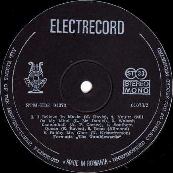 LP The Tumbleweeds: Country And Western Music