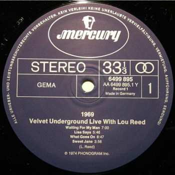 2LP Lou Reed: 1969 Velvet Underground Live With Lou Reed 