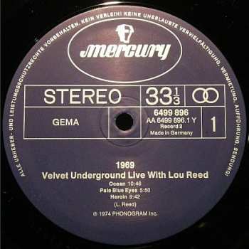 2LP Lou Reed: 1969 Velvet Underground Live With Lou Reed 
