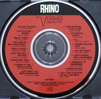 CD The Vogues: Greatest Hits