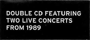 2CD The Wedding Present: Live 1989