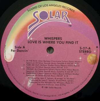 LP The Whispers: Love Is Where You Find It