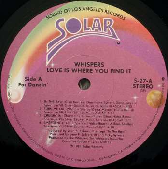 LP The Whispers: Love Is Where You Find It