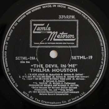 LP Thelma Houston: The Devil In Me