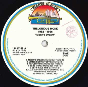 LP Thelonious Monk: Monk's Dream LTD