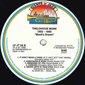 LP Thelonious Monk: Monk's Dream LTD
