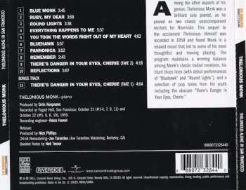 CD Thelonious Monk: Thelonious Alone In San Francisco