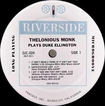 LP Thelonious Monk: Thelonious Monk Plays Duke Ellington