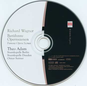 CD Staatskapelle Dresden: Theo Adam Berühmte Opernszenen Wagner Strauss