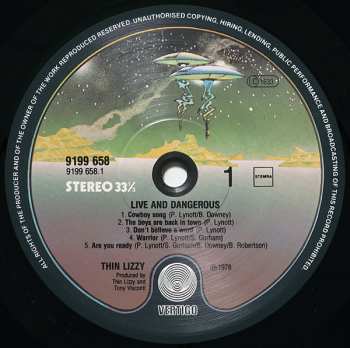 2LP Thin Lizzy: Live And Dangerous