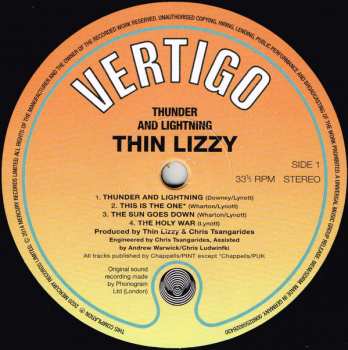 LP Thin Lizzy: Thunder And Lightning