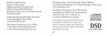 SACD The Sixteen: Spem In Alium: Music For Monarchs And Magnates
