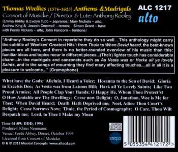 CD Anthony Rooley: Madrigals & Anthems