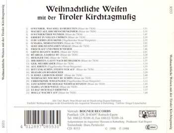 CD Tiroler Kirchtagmusig: Weinachtliche Weisen Mit Der Tiroler Kirchtagmusig (Wachet Auf, Ihr Menschenkinder)