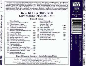 CD Leevi Madetoja: Finnish Songs: Autumn • Ice Flowers • The Kiss