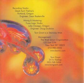 CD Tom Grant: Solo Piano