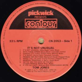 LP Tom Jones: It's Not Unusual
