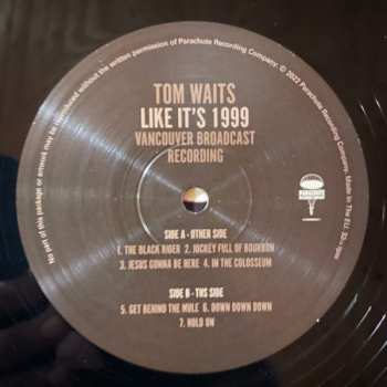 2LP Tom Waits: Like It's 1999 - Vancouver Broadcast Recording