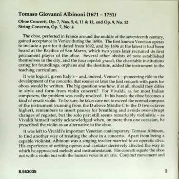 CD Tomaso Albinoni: Oboe Concerti Vol. 3
