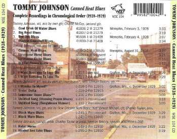 CD Tommy Johnson: Canned Heat Blues - Complete Recordings In Chronological Order (1928-1929)