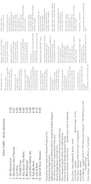 CD Tony Carey: Blue Highway