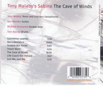 CD Tony Malaby's Sabino: The Cave Of Winds