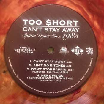 2LP Too Short: Can't Stay Away LTD