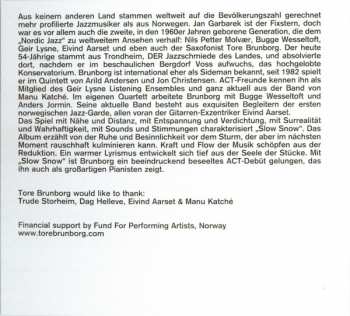 CD Tore Brunborg: Slow Snow