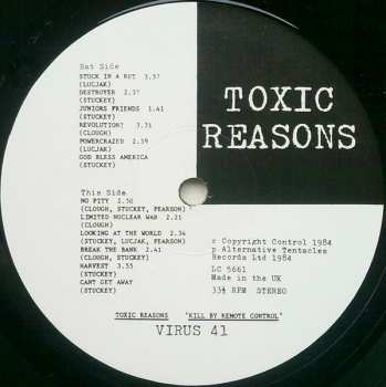 LP Toxic Reasons: Kill By Remote Control CLR