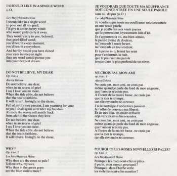 CD Pyotr Ilyich Tchaikovsky: Lieder 